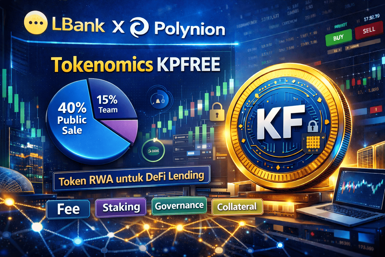 Tokenomics KPFREE 40% Public Sale & Utilitas KF