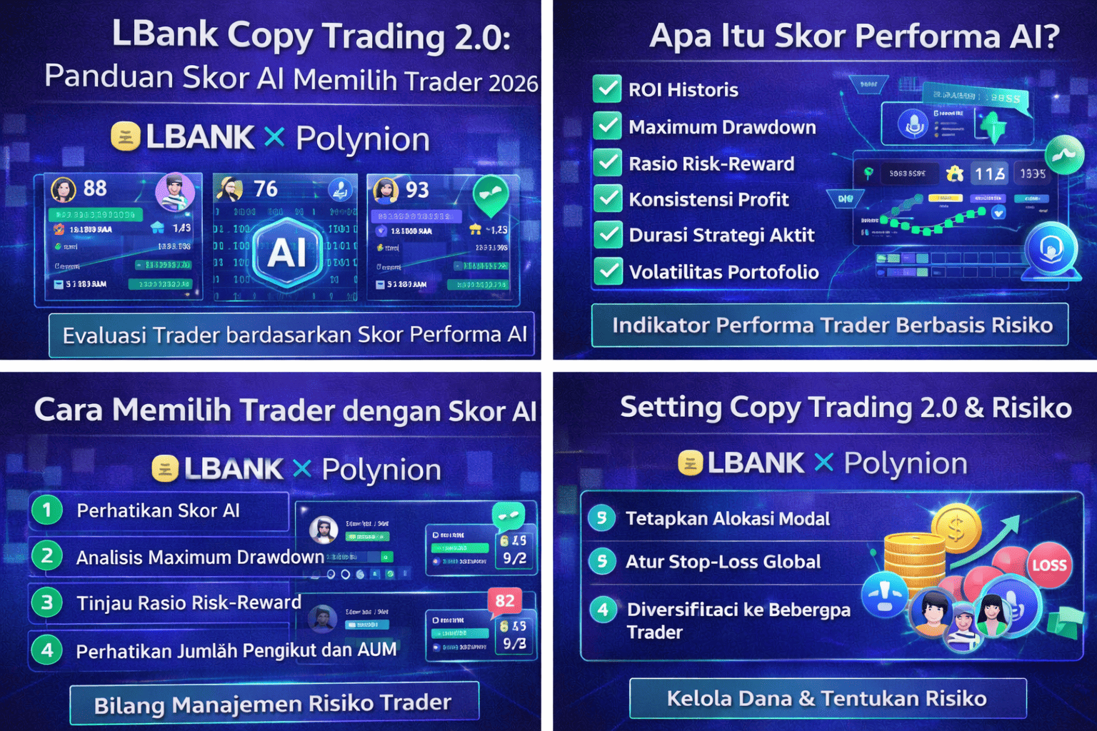 LBank Copy Trading 2.0 membantu memilih trader lewat skor AI berbasis risiko, konsistensi, dan performa di 2026.